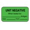 Nevs Label, Unit Negative 7/8" x 1-5/8" Fluorescent Green w/ black L-16927 - alternate 1